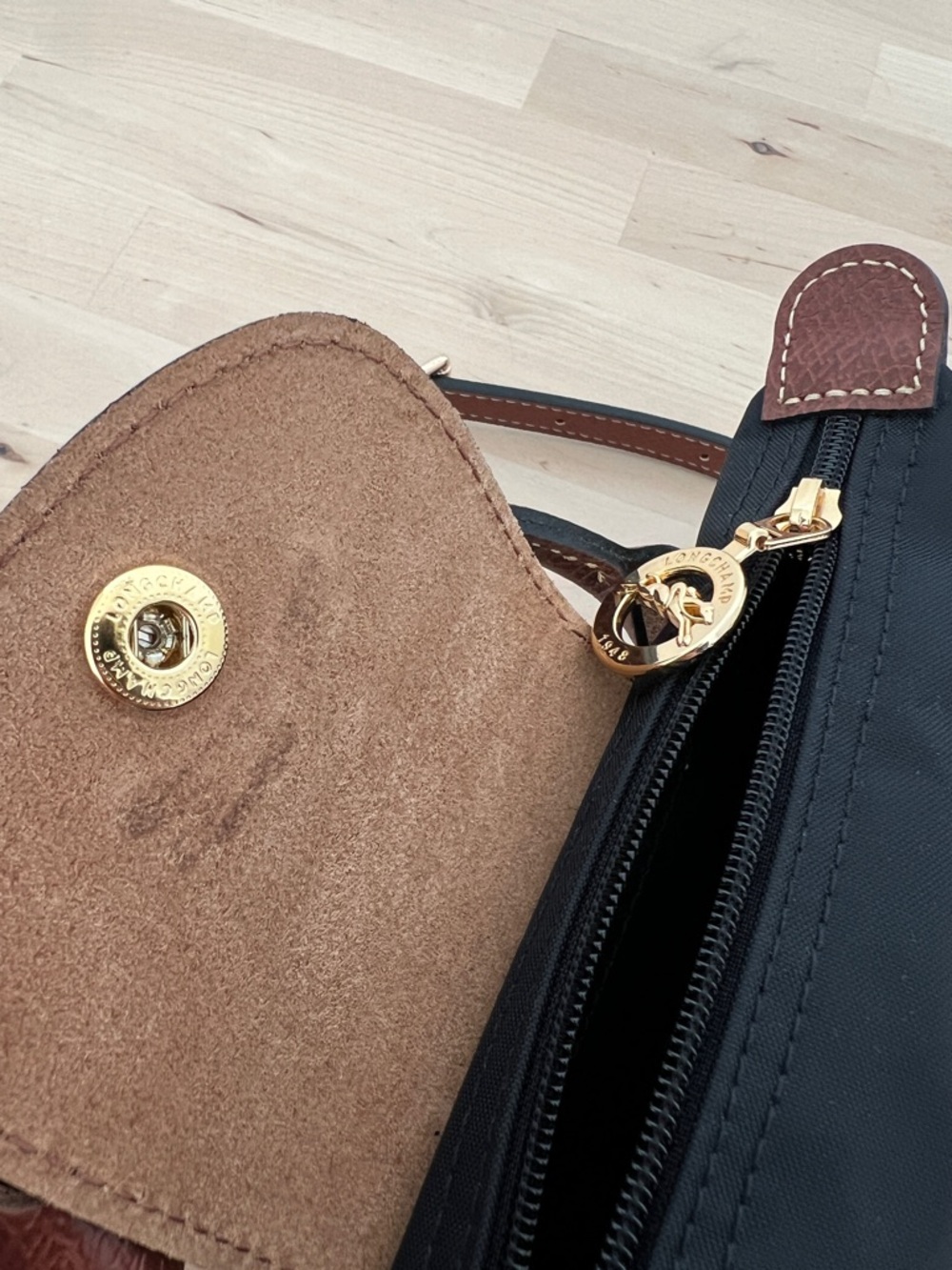 Longchamp Black Le Pliage Mini Bag - Picture 4 of 6